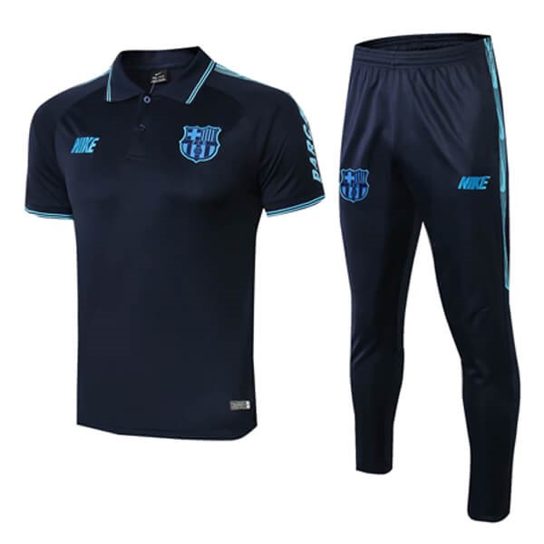 Polo Conjunto Completo Barcelona 2019-20 Negro Azul